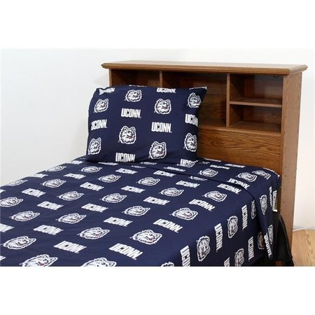 COLLEGE COVERS College Covers CONSSQU Connecticut Huskies Printed Sheet Set; Queen Size CONSSQU